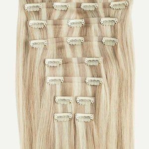 12" Seamless Beige Blonde Balayage Clip-Ins (150g) - never worn
